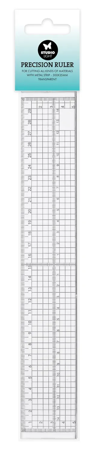 StudioLight Essentials Lineal 30 cm transparent Metallkante