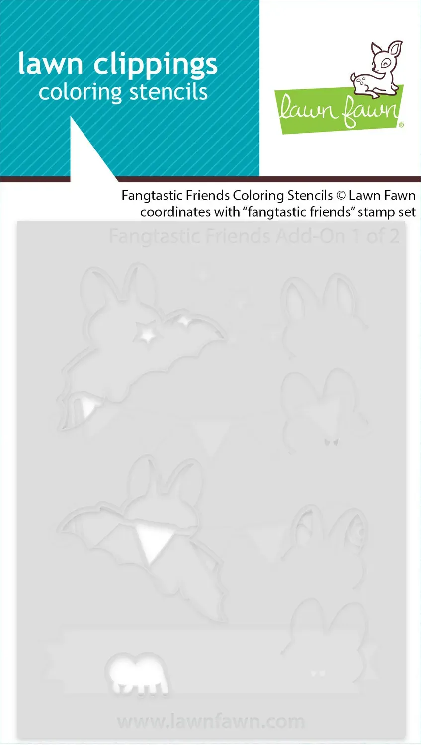 Lawn Fawn Fangtastic Friends Add-On Schablone LF4229