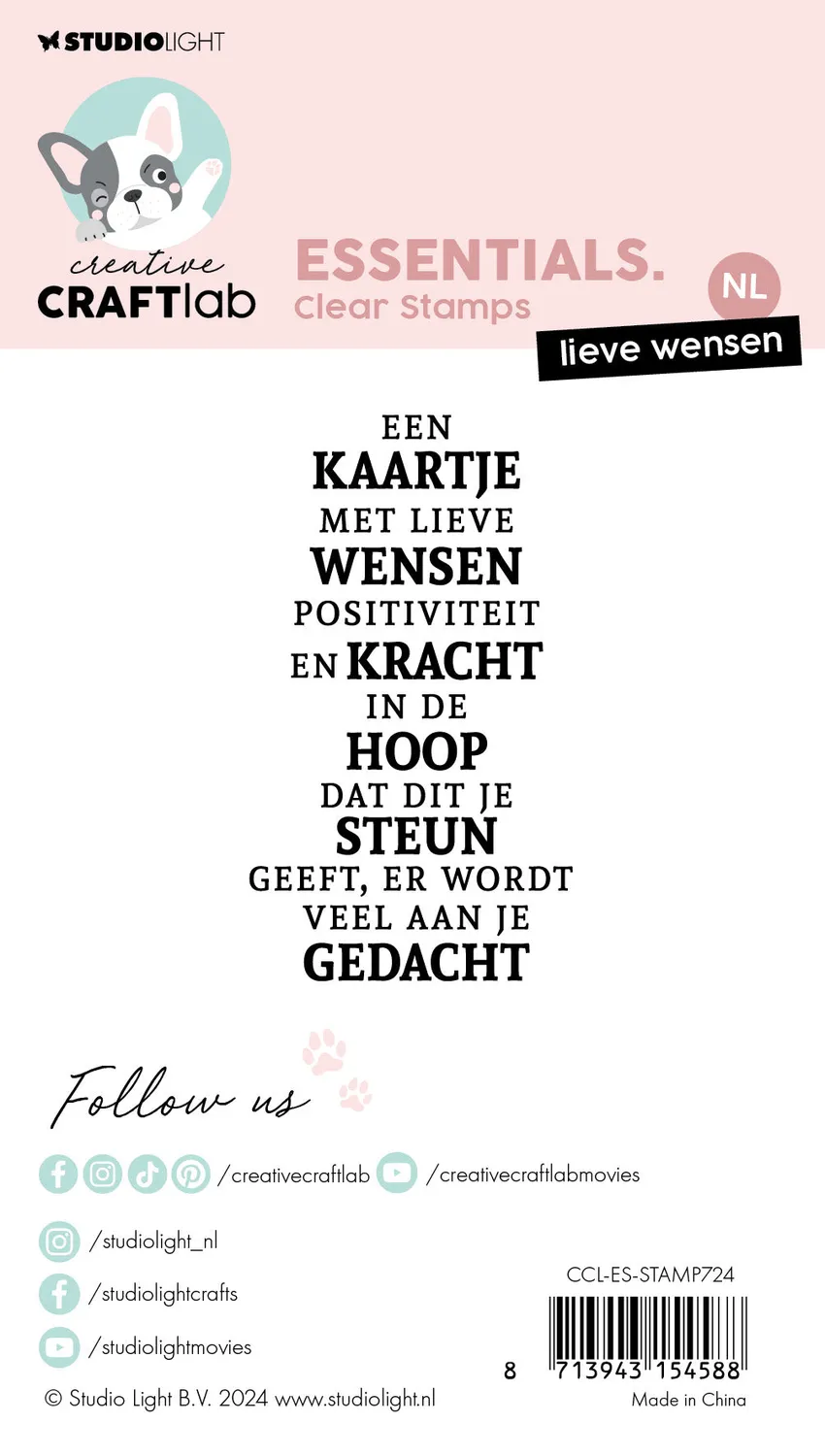 StudioLight Creative Craftlab Lieve Wensen Clear Stamps