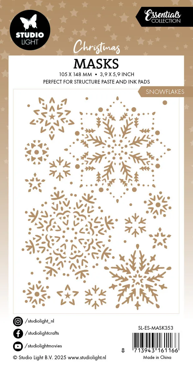 StudioLight Essentials Mask Snow Background Schablone