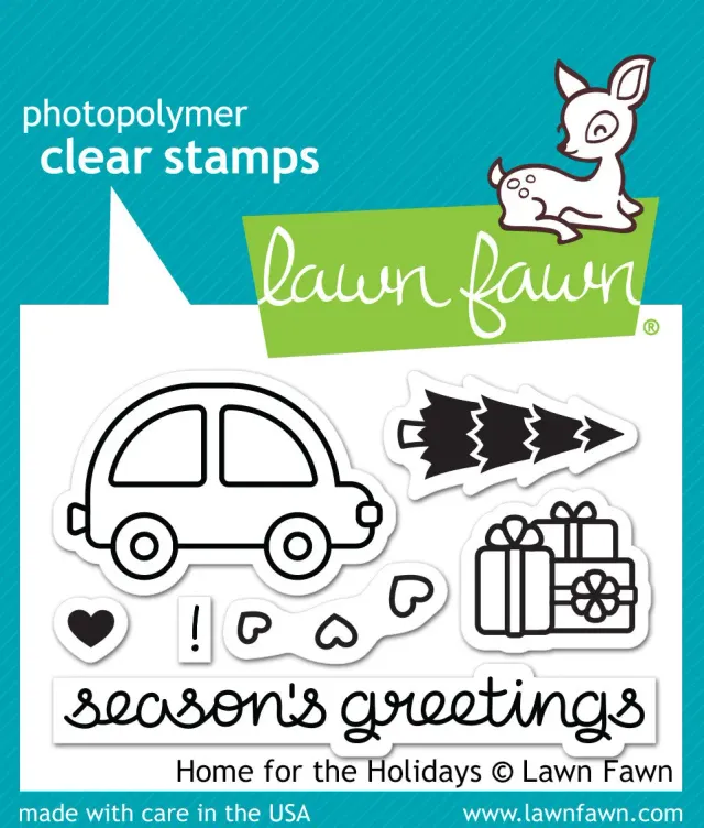 Lawn Fawn Home for the Holidays Clear Stamps Weihnachtsauto