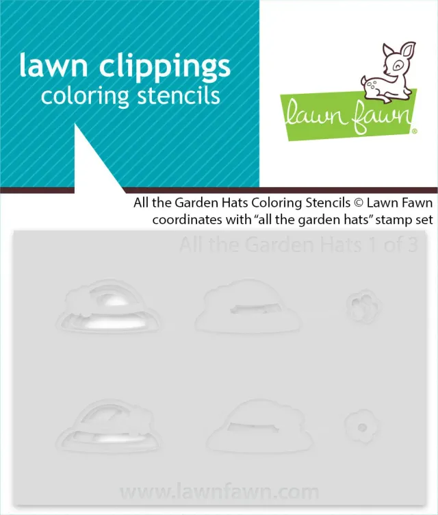 Lawn Fawn All the Garden Hats LF4036 Coloring Stencils