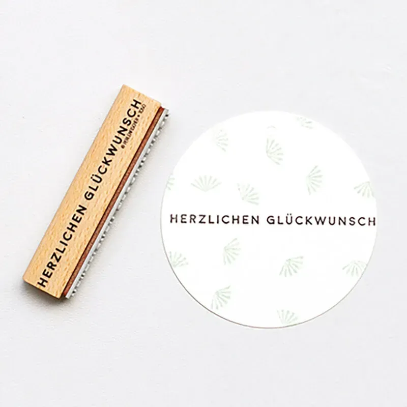 Perlenfischer Herzlichen Glückwunsch 2 Stempel Text lang