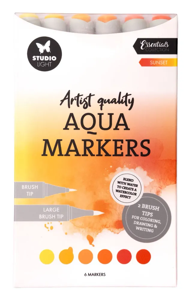 StudioLight Essentials Aqua Markers Sunset 6 Farben