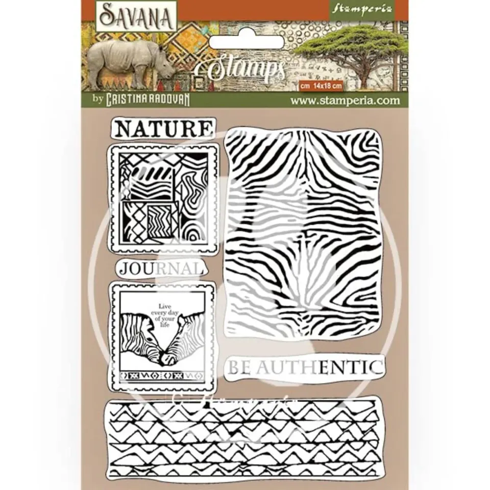 Stamperia Savana Zebra Texture Stempel 14x18 cm