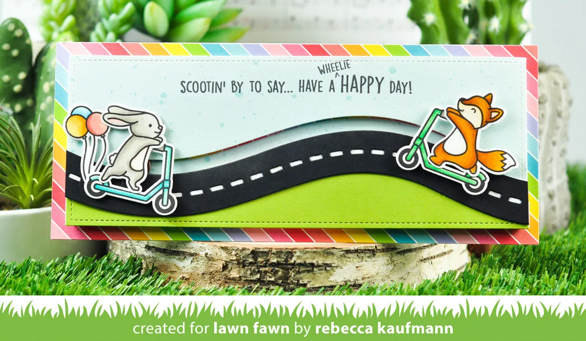 Lawn Fawn Slimline Road Border Stanze 22,8 cm