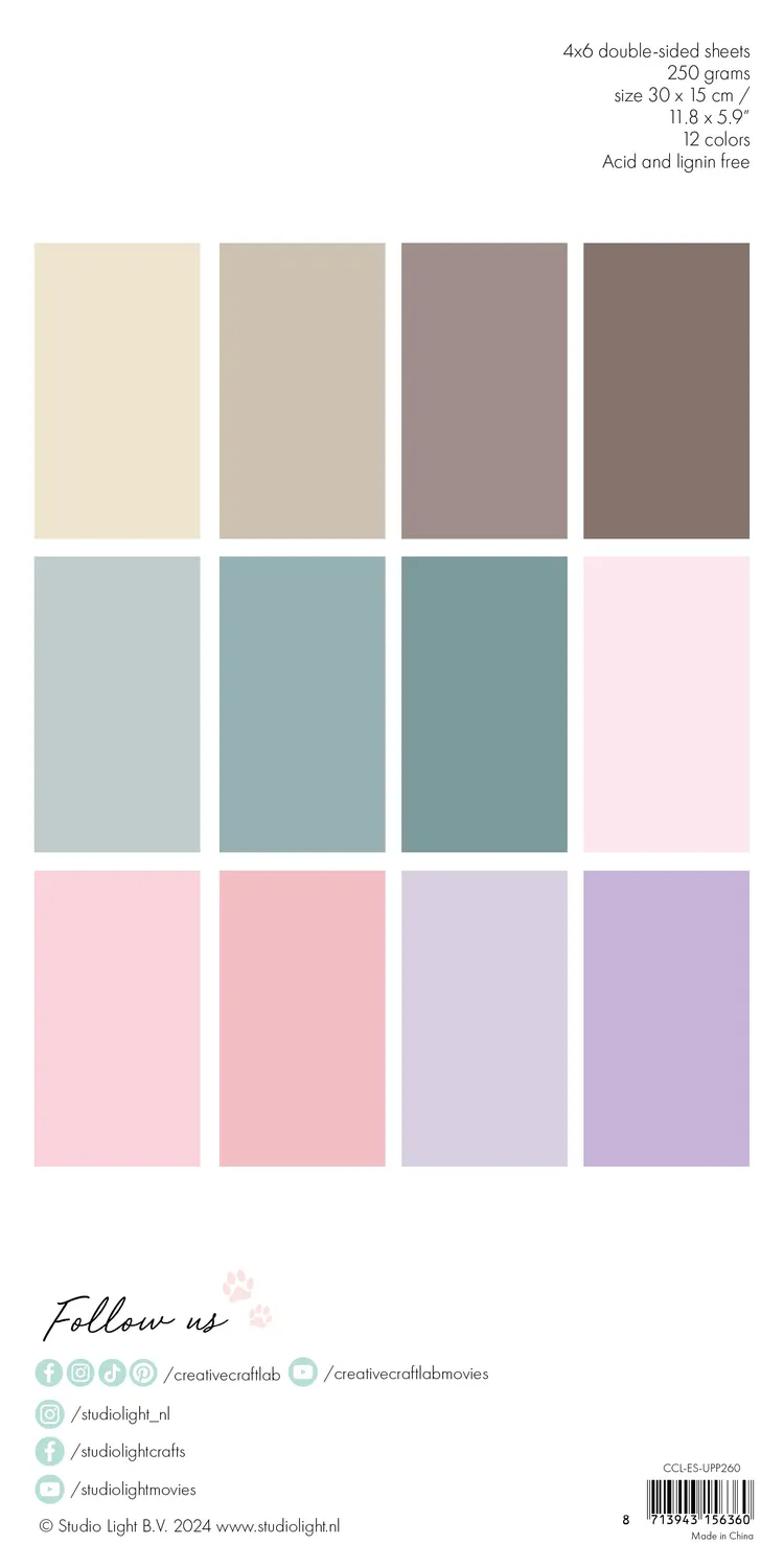StudioLight Creative Craftlab Paper Pad Felicia Unicolor