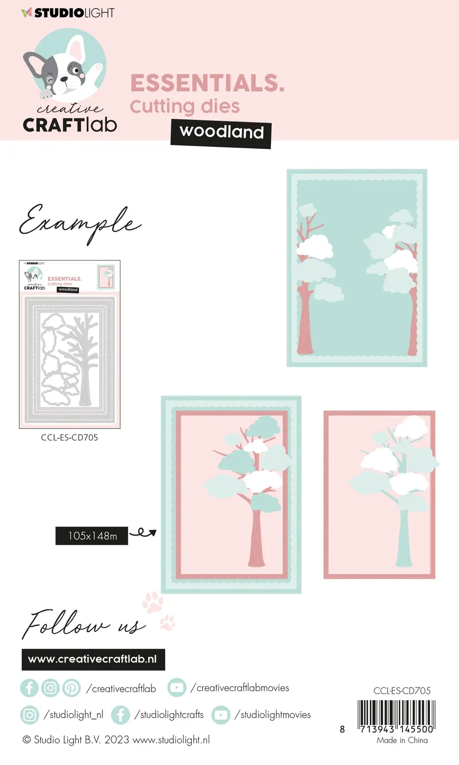 StudioLight Creative Craftlab Essentials Woodland Stanzschablone Wald