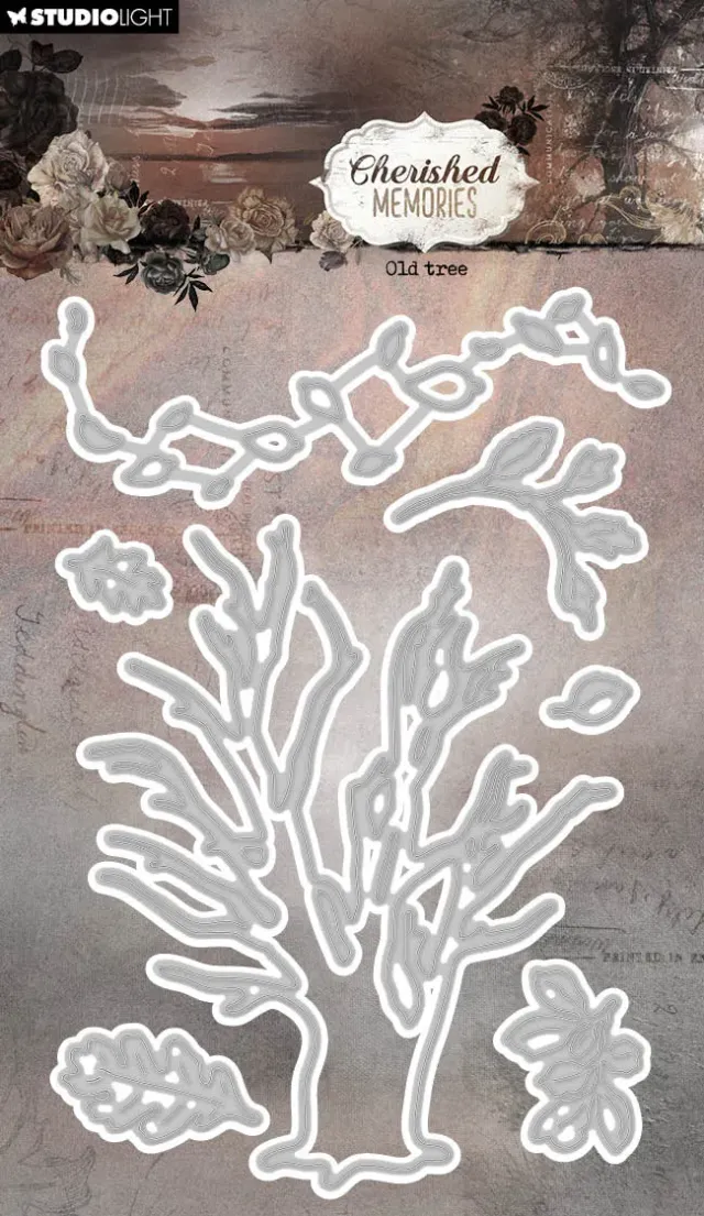 StudioLight Cherished Memories Stanzschablone Alter Baum