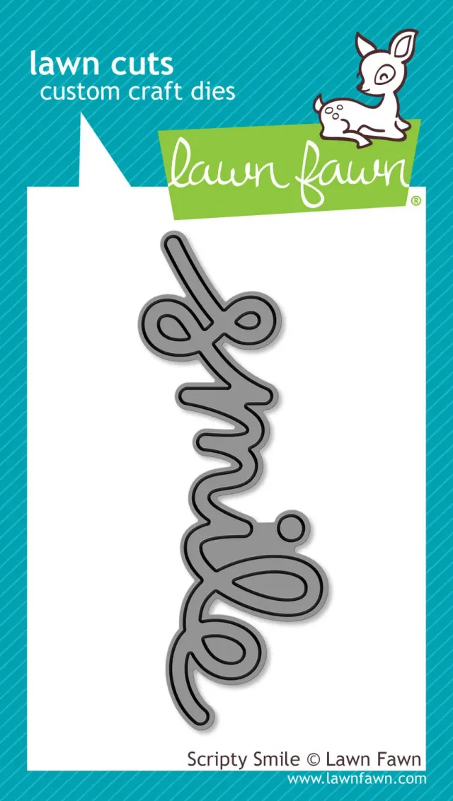 Lawn Fawn Scripty Smile LF1198 Stanzschablone 8,9 cm Schreibschrift