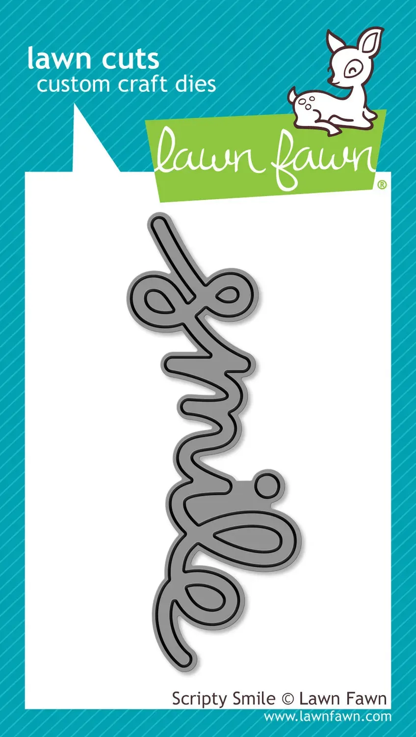 Lawn Fawn Scripty Smile LF1198 Stanzschablone 8,9 cm Schreibschrift