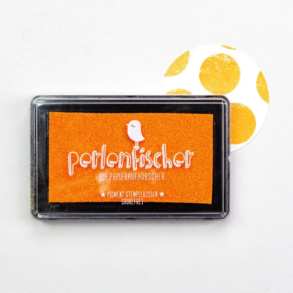 Perlenfischer Orange Stempelkissen groß 7,3x4 cm