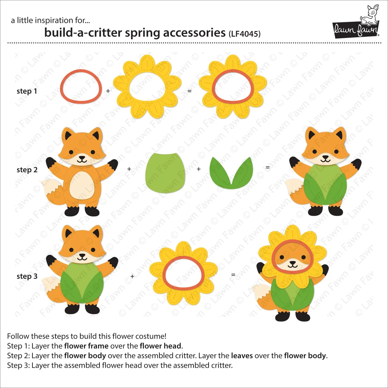 Lawn Fawn Build-A-Critter Spring Stanzen LF4045 12-tlg