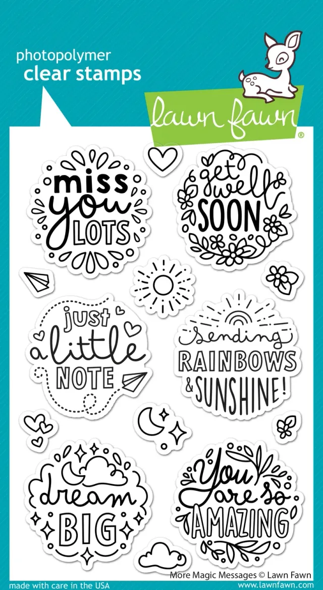 Lawn Fawn More Magic Messages Stempelset Script