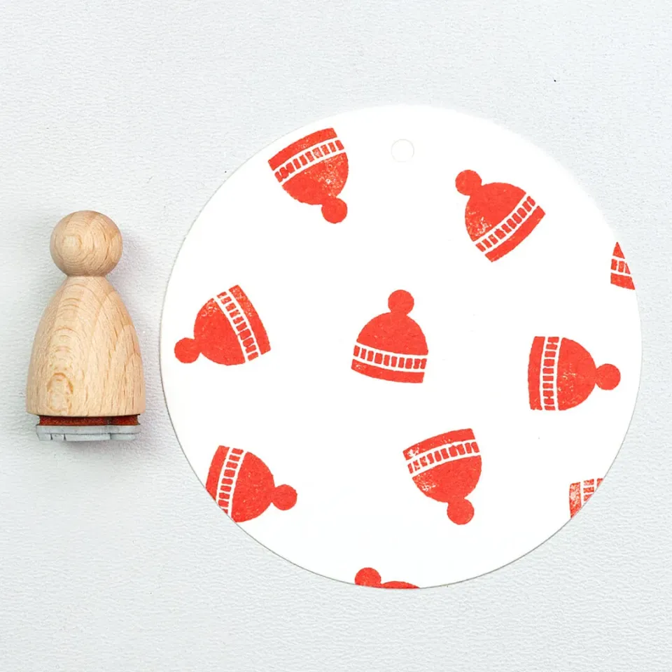 Perlenfischer Beanie Small Stempel 14x11 mm Mütze