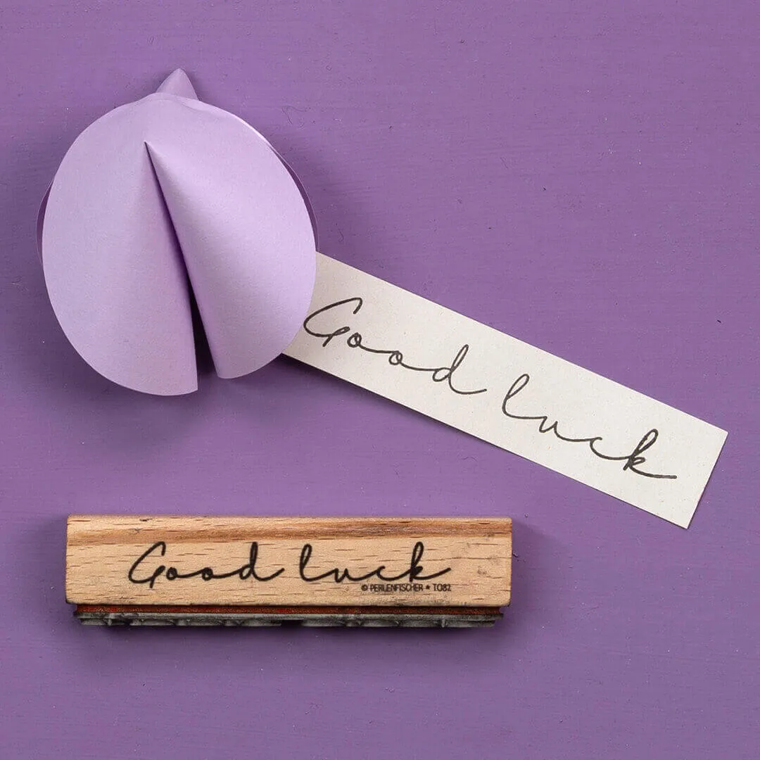 Perlenfischer Good luck 2 Stempel Viel Glück 11x75 mm