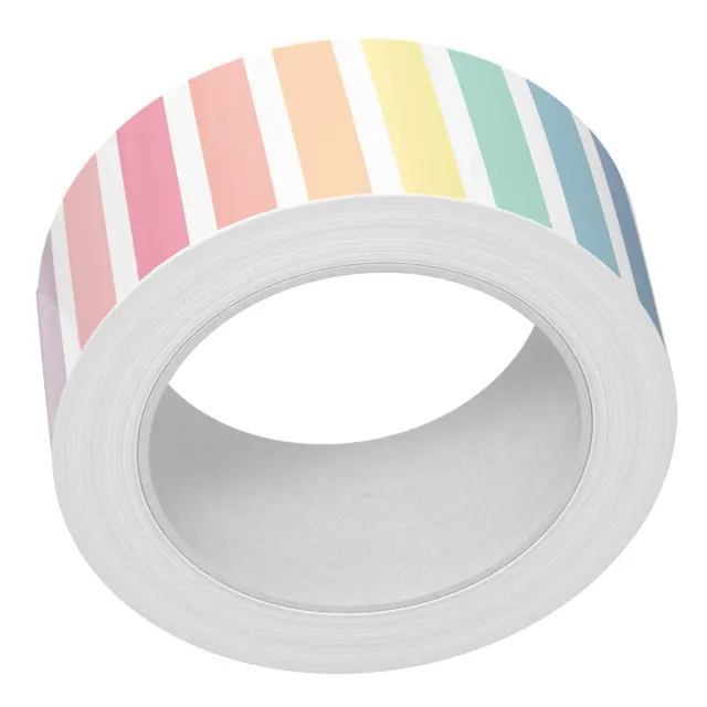 Lawn Fawn Vertical Pastel Rainbow Stripes Washi Tape 15mm x 10m