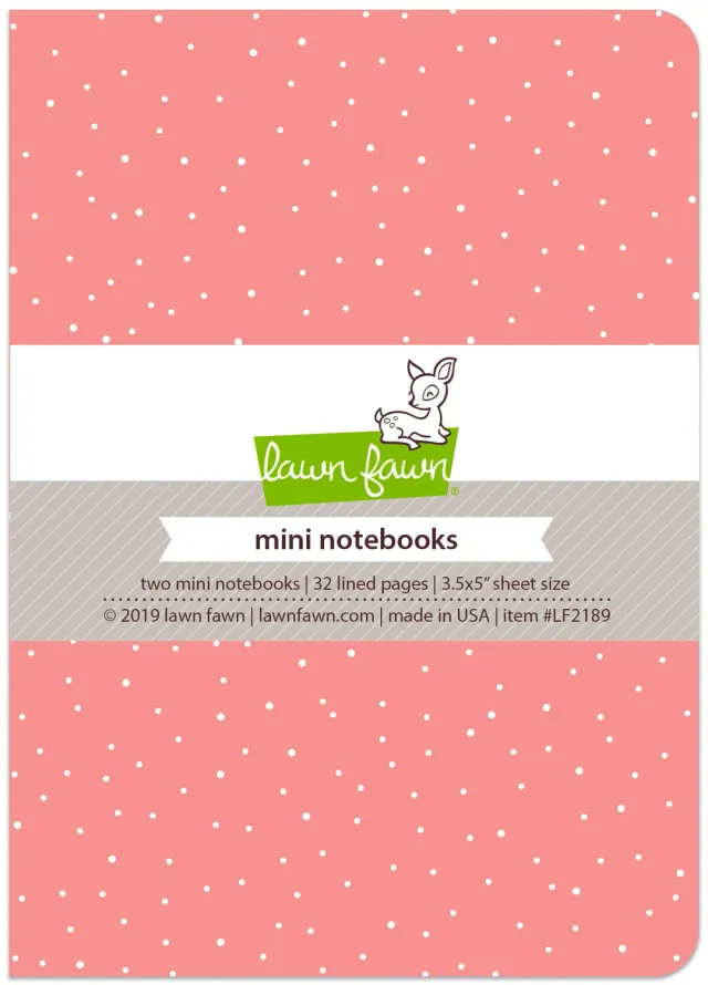 Lawn Fawn Perfectly Pink Mini Notizbücher 2er-Set liniert rosa