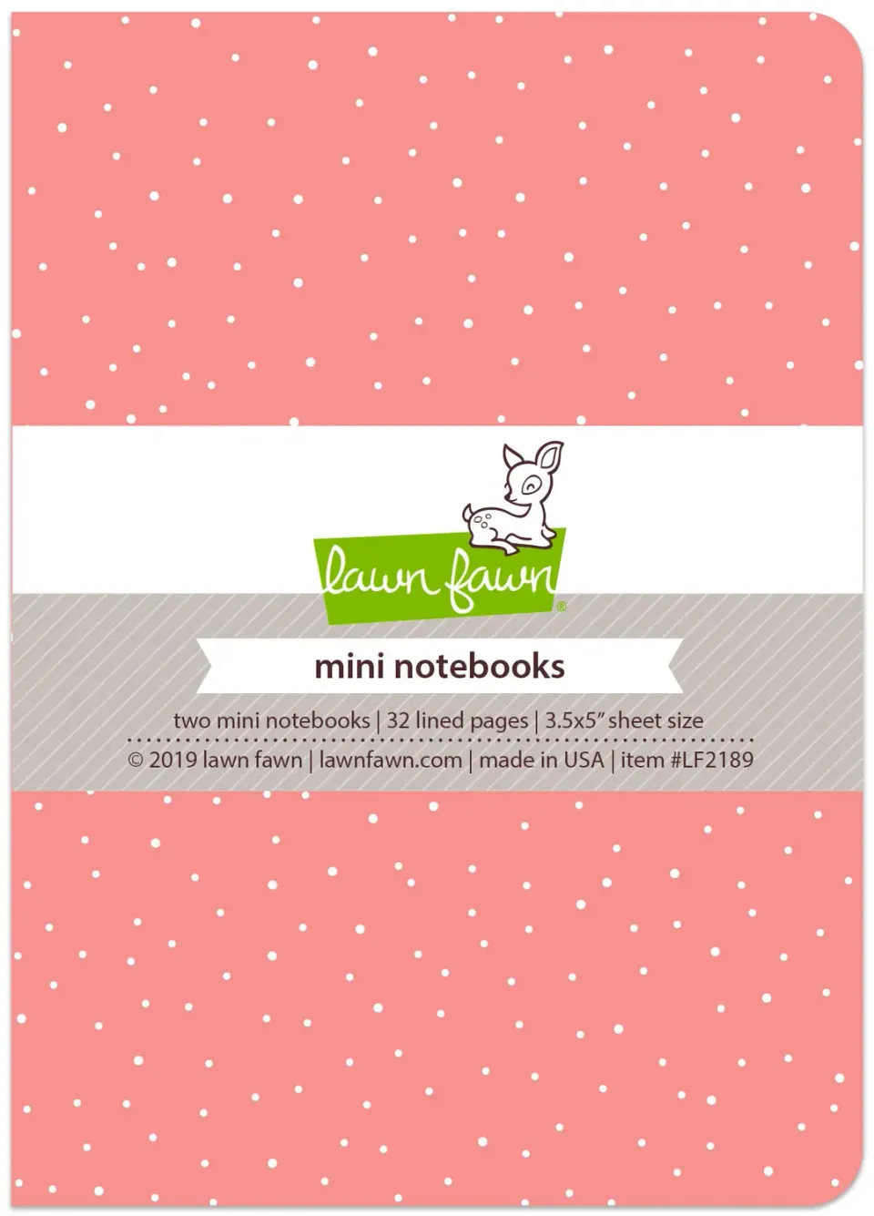 Lawn Fawn Perfectly Pink Mini Notizbücher 2er-Set liniert rosa