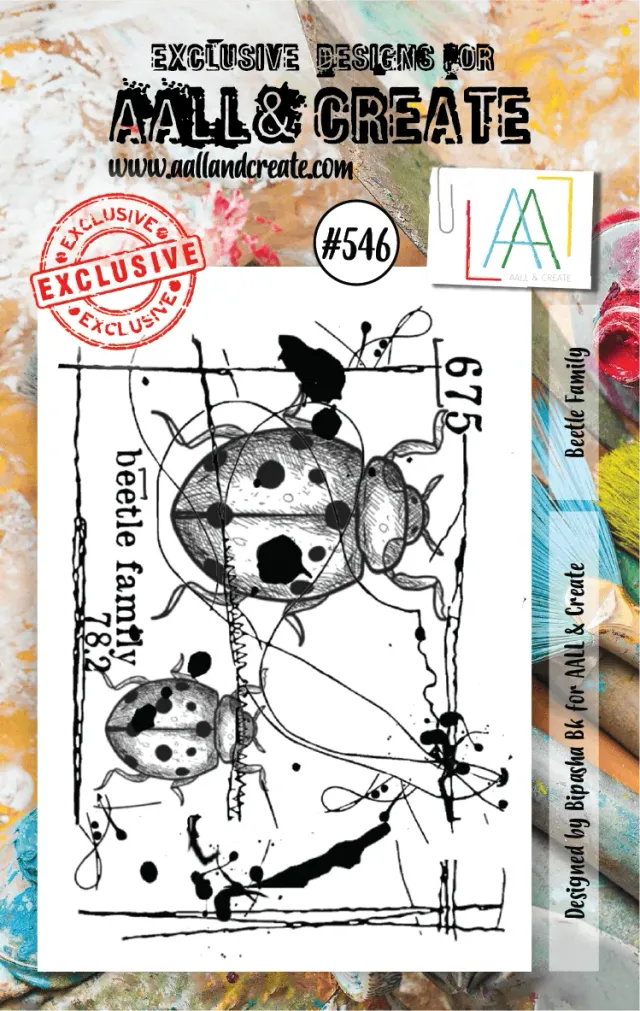 AALL and Create A7 #546 Beetle Family Stempelset klar