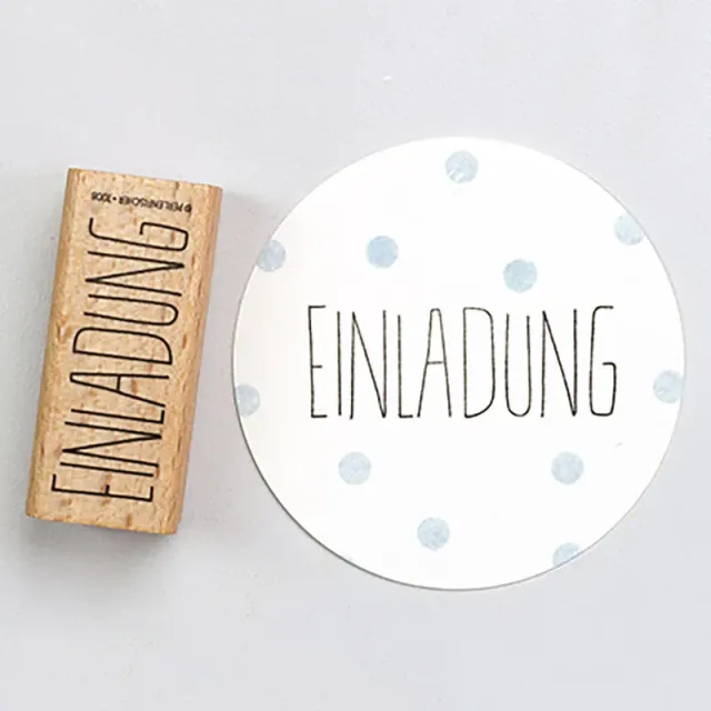 Perlenfischer Einladung Textstempel 19x51 mm