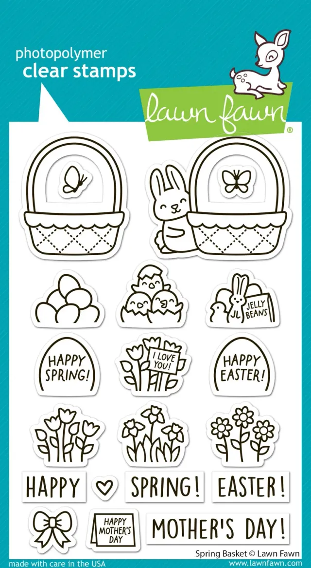 Lawn Fawn Spring Basket Stempelset Ostern Korb Hase