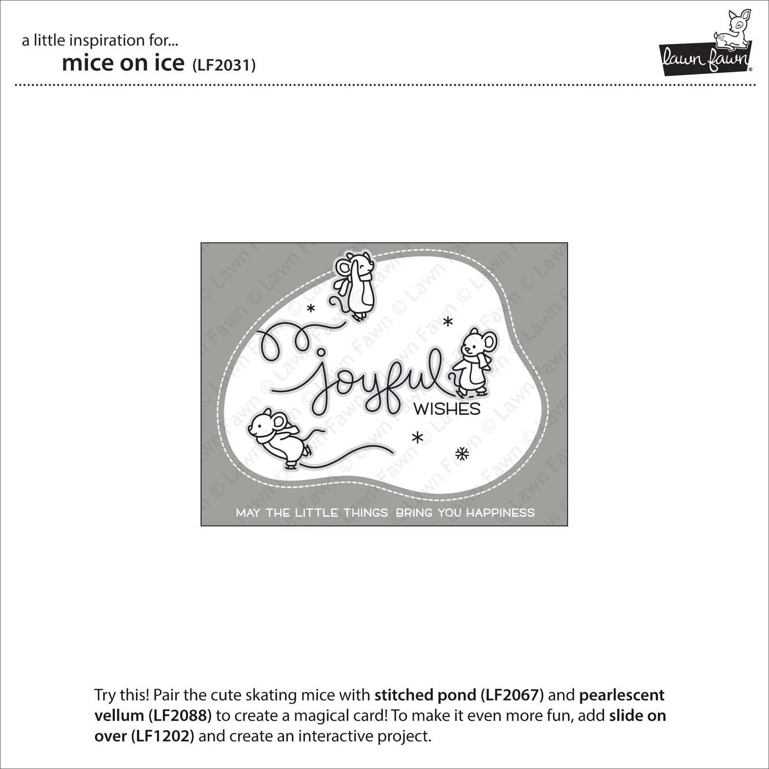 Lawn Fawn Mice on Ice Stempel LF2031 Mäuse