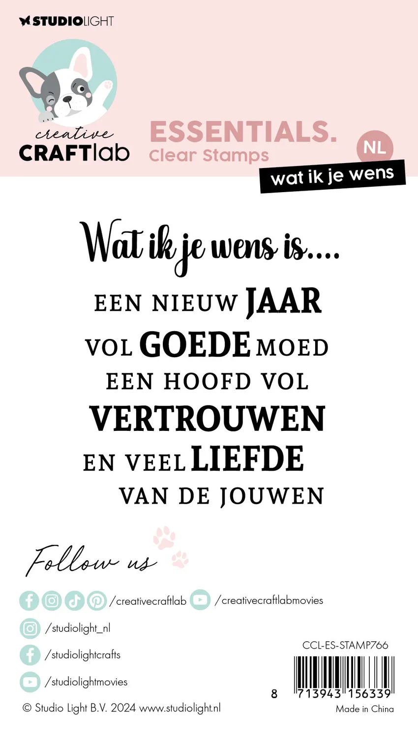 StudioLight Creative Craftlab Wat ik je wens Stempel Sprüche
