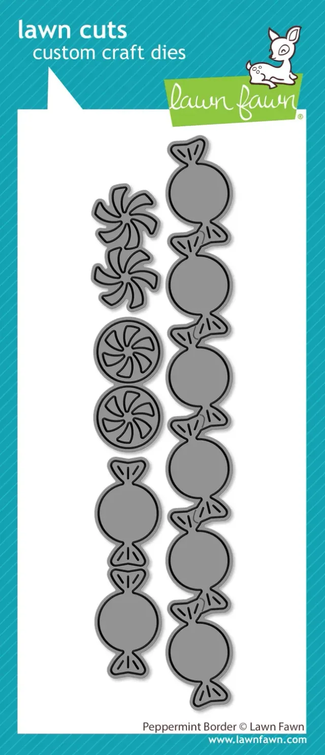 Lawn Fawn Peppermint Border Stanzschablonen Weihnachten 4tlg