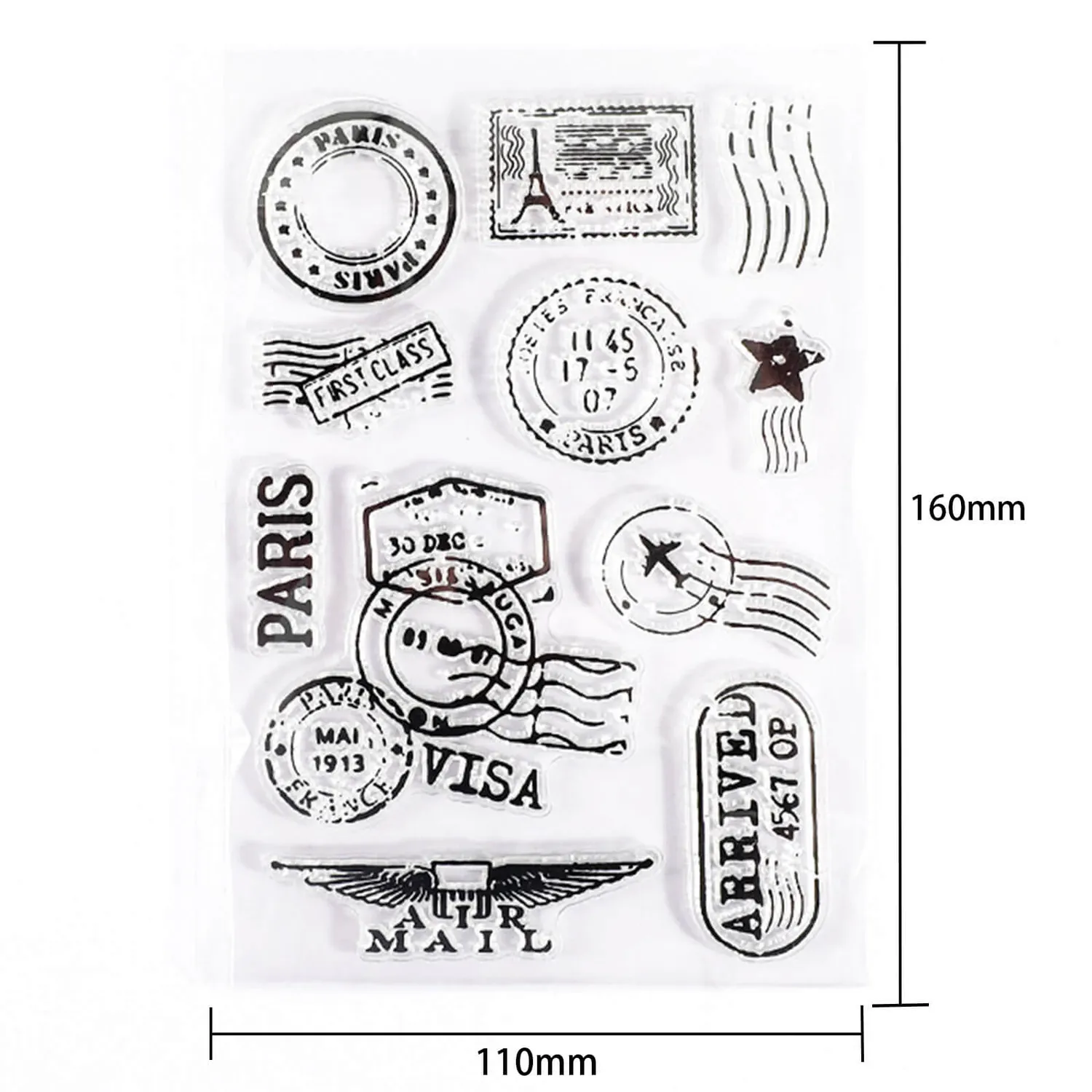 Ieebee Vintage Postmark Silikonstempel Poststempel Retro