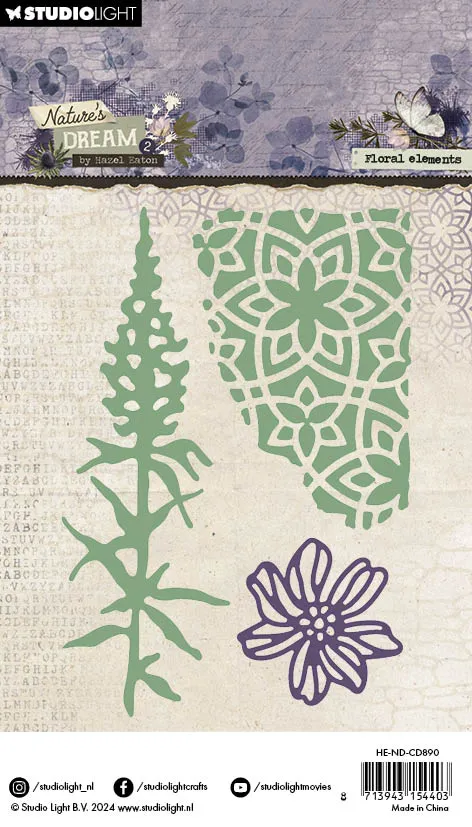 StudioLight Hazel Eaton Nature's Dream 2 Floral Stanzschablone