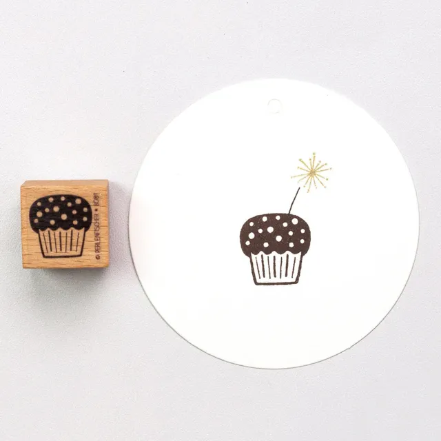 Perlenfischer Muffin Stempel 18x18 mm Geburtstag