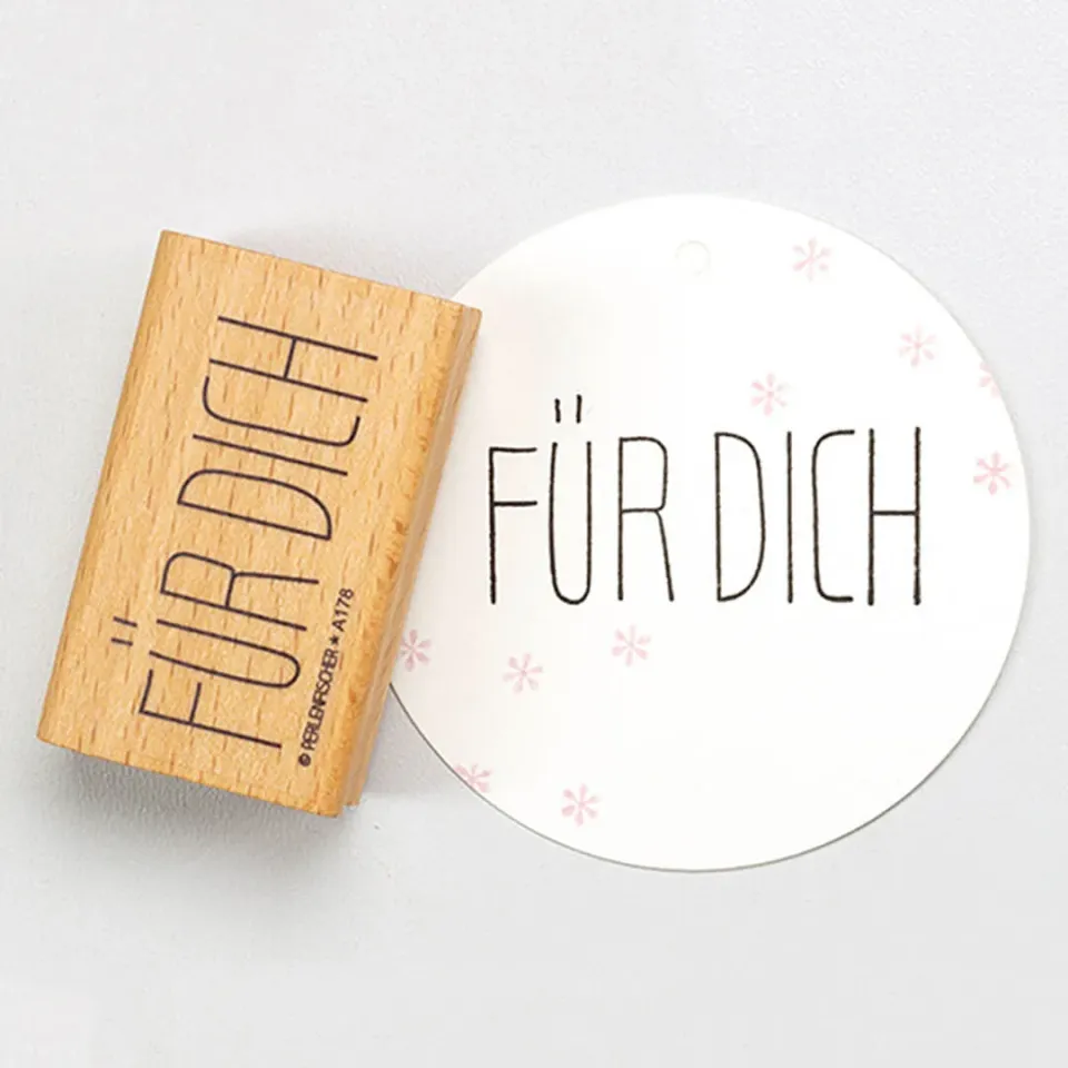 Perlenfischer Für Dich XL Stempel 23x48 mm