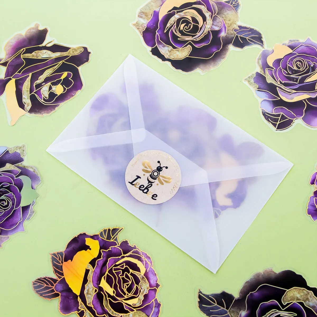 Ieebee Gothic Rose PET Sticker 10 Stück Twilight City