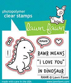 Lawn Fawn Rawr Lawn Cuts Mini-Dino Stanzen Valentinstag