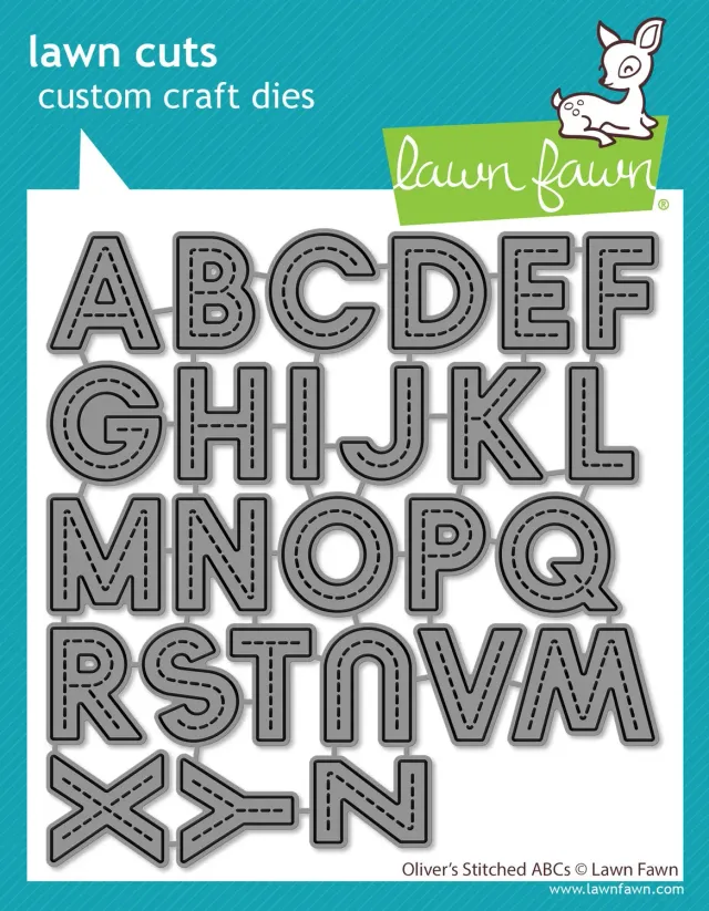 Lawn Fawn Oliver's Stitched ABCs LF2261 Stanzen Nähnaht