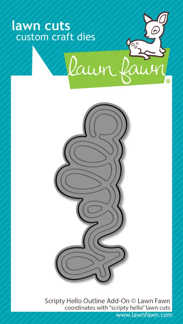 Lawn Fawn Scripty Hello Outline Stanze Add-on