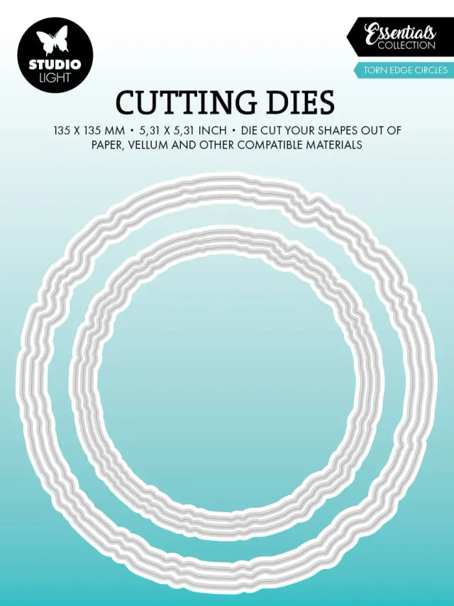 StudioLight Essentials Torn Edge Circles Stanzschablone Kreise