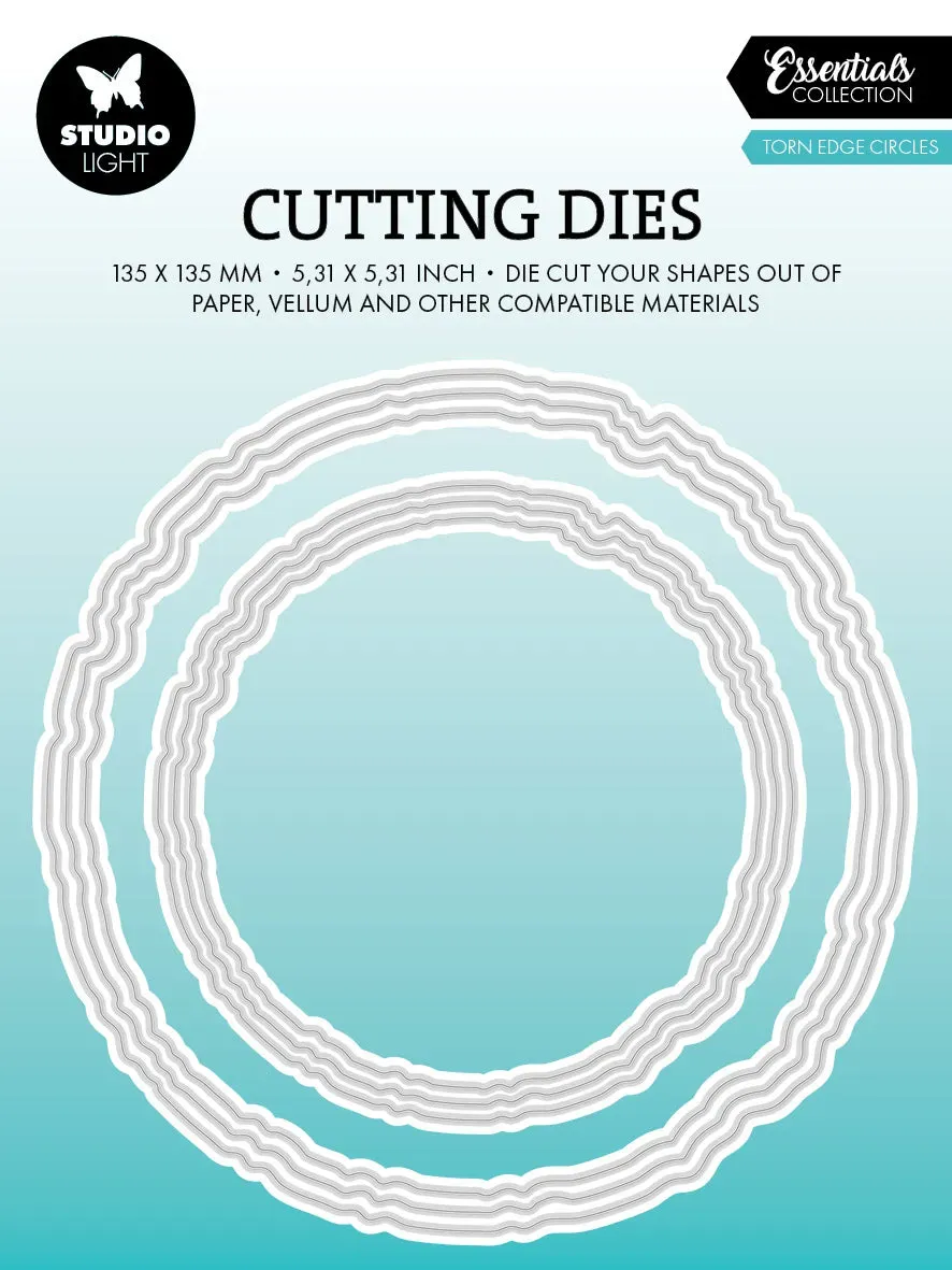 StudioLight Essentials Torn Edge Circles Stanzschablone Kreise