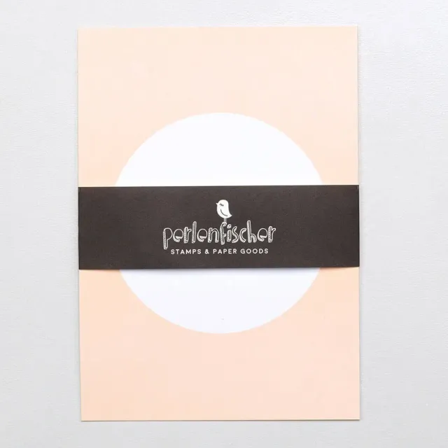 Perlenfischer Dot Soft Aprikose Postkarten 5er A6 350g