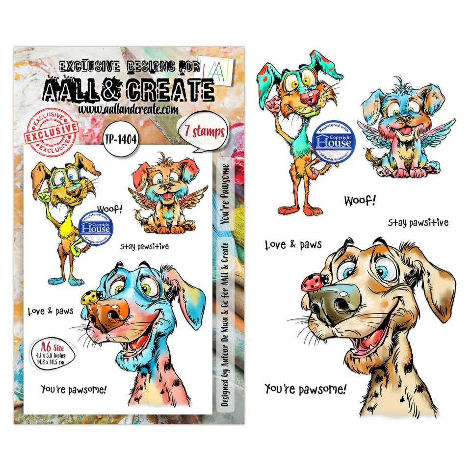AALL and Create TP-1404 Youre Pawsome Stempelset A6 7 Motive