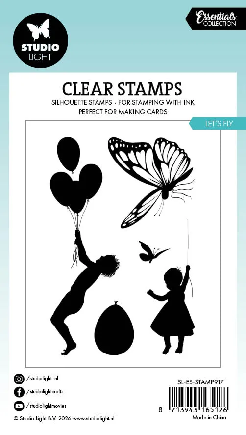 StudioLight Essentials Let's fly Clear-Stempel 62x93 mm