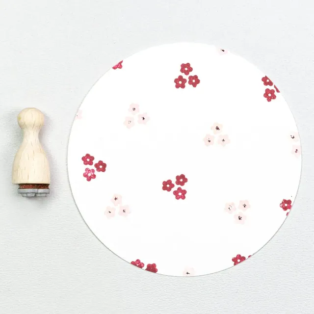 Perlenfischer Drei Blüten mini Stempel 8x8 mm Buche