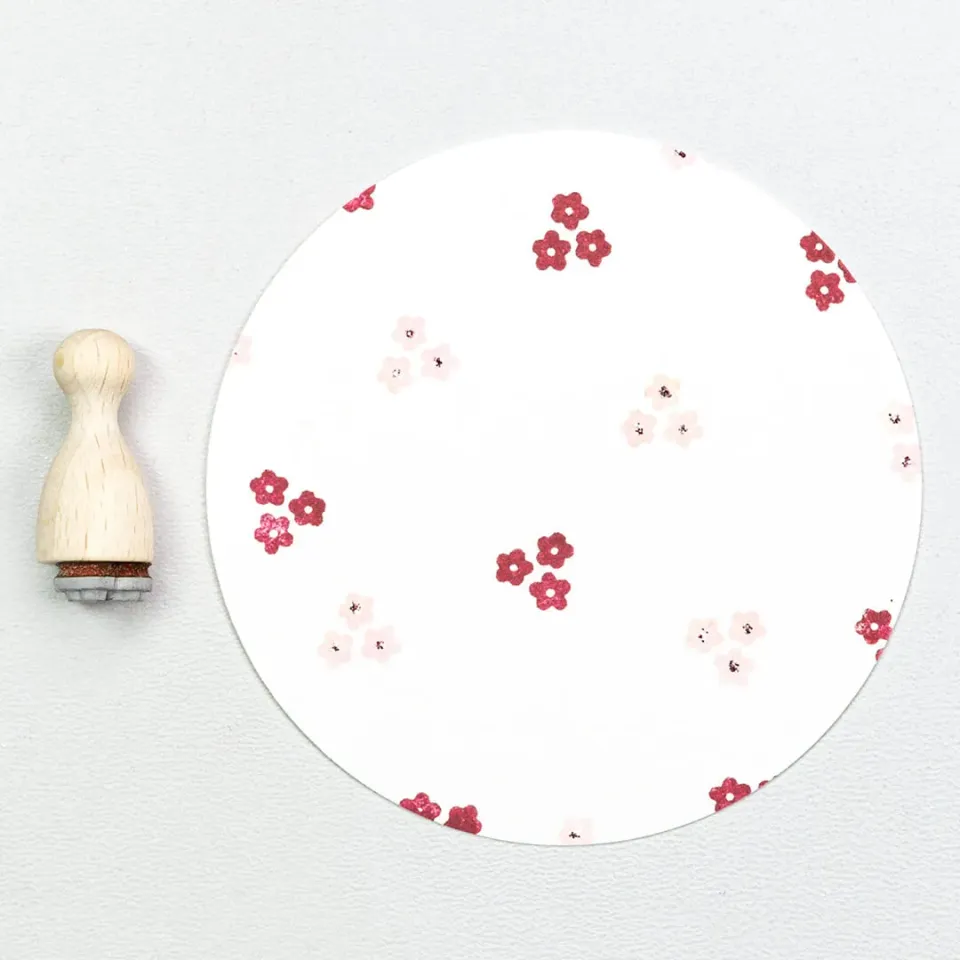 Perlenfischer Drei Blüten mini Stempel 8x8 mm Buche