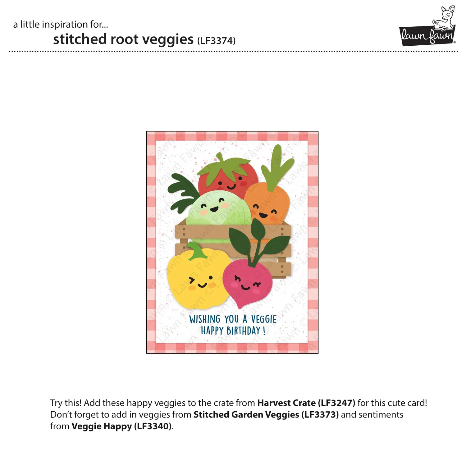 Lawn Fawn Lawn Cuts Stitched Root Veggies Stanzschablonen Gemüse