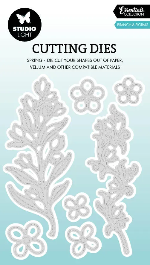 StudioLight Essentials Branch & Florals Stanzschablone 77x86 mm