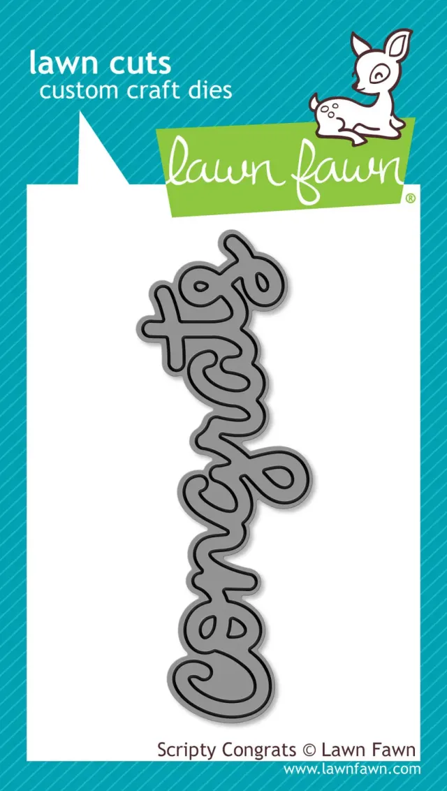 Lawn Fawn Scripty Congrats LF911 Lawn Cuts Stanze 9x3 cm