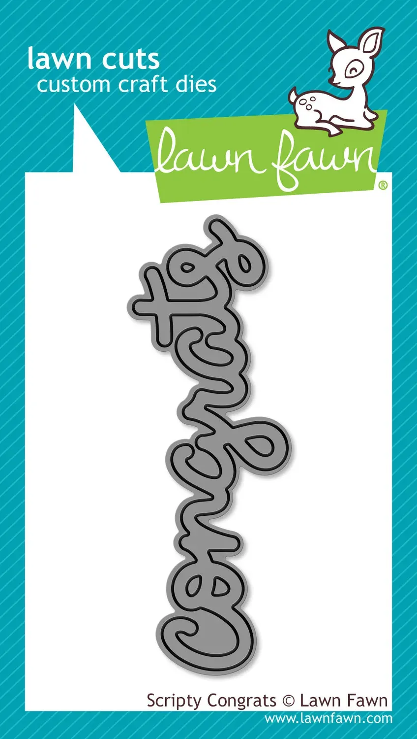 Lawn Fawn Scripty Congrats LF911 Lawn Cuts Stanze 9x3 cm