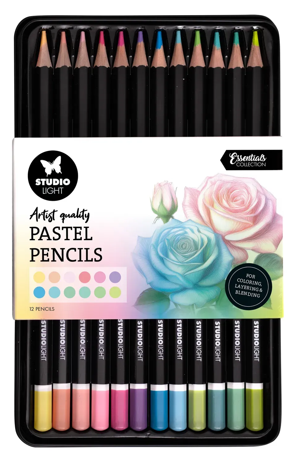Studio Light Essentials Buntstifte 12 Farben pastell