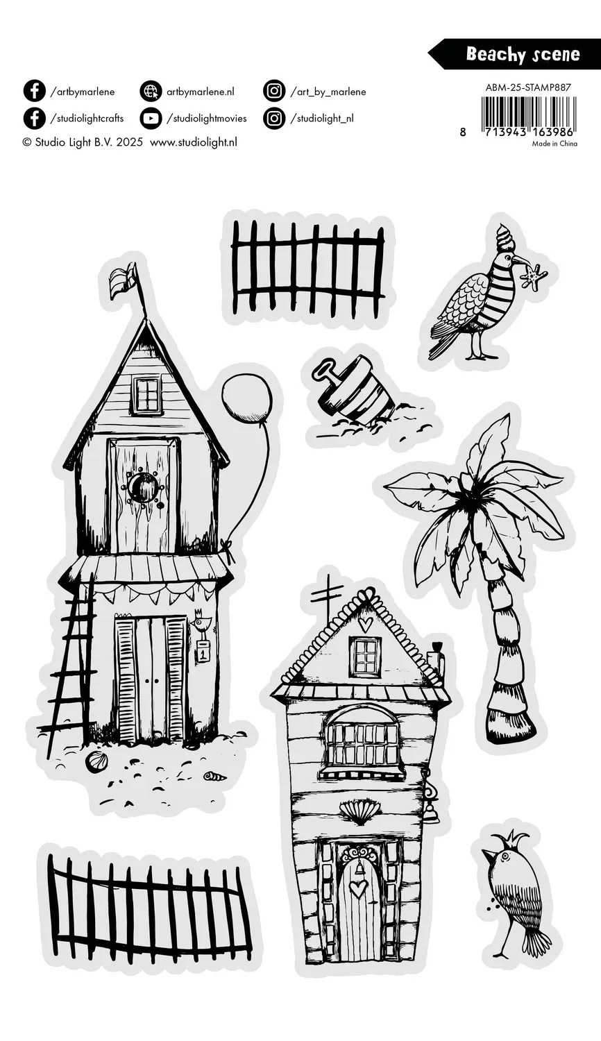 StudioLight Art by Marlene 2025 Klartextstempel Beachy Scene